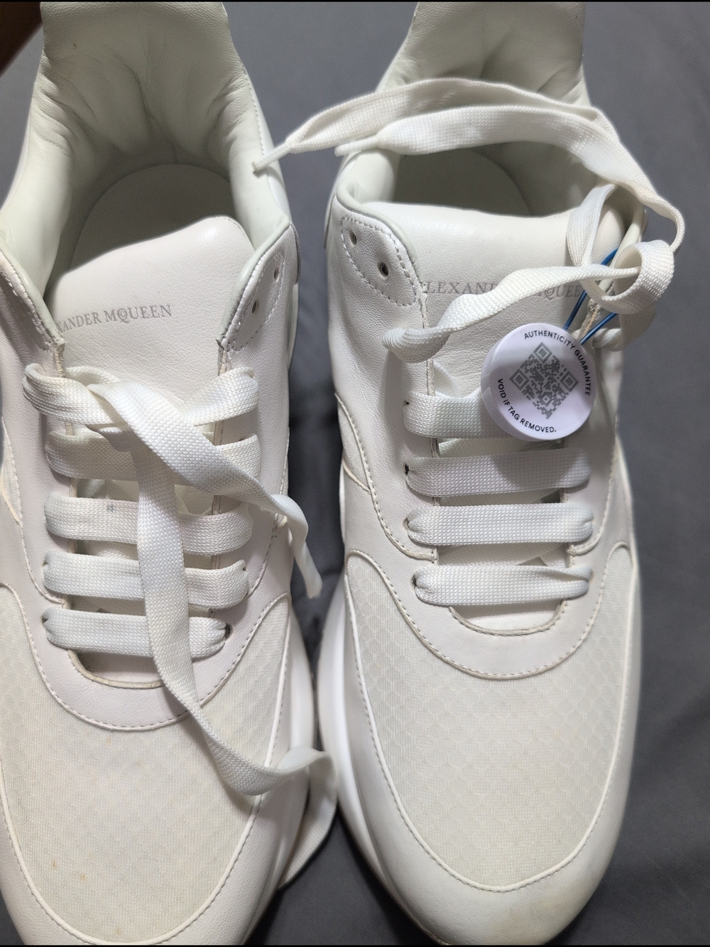Alexander McQueen White Leather Sneakers